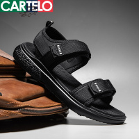 [线下专柜同款]卡帝乐鳄鱼(CARTELO)新款夏季透气凉鞋男休闲运动凉拖鞋男士沙滩鞋男