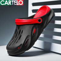[线下专柜同款] 卡帝乐鳄鱼(CARTELO)新款洞洞鞋凉拖鞋休闲鞋花园鞋两用沙滩拖鞋软底包头凉鞋男鞋