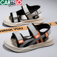 [线下专柜同款]卡帝乐鳄鱼(CARTELO) 夏季新款运动凉鞋男休闲凉拖鞋男士沙滩鞋男鞋