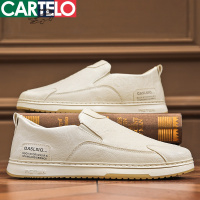 [线下专柜同款]卡帝乐鳄鱼(CARTELO)新款一脚蹬男鞋休闲鞋板鞋乐福鞋