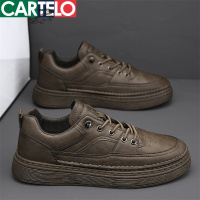 [线下专柜同款]卡帝乐鳄鱼(CARTELO)新款舒适男士休闲鞋板鞋男鞋休闲皮鞋