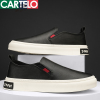 [线下专柜同款]卡帝乐鳄鱼(CARTELO)新款舒适一脚蹬男鞋休闲鞋板鞋乐福鞋