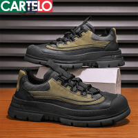 [线下专柜同款]卡帝乐鳄鱼(CARTELO)新款男士低帮鞋马丁靴工装鞋休闲鞋靴厚底板鞋男鞋