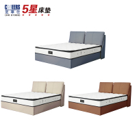 [5星店]芝华仕:时光漫语皮质齐边床架(3色可选)