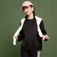 CACHE CACHE百搭纯色卫衣女春季新款圆领宽松简约休闲外套上衣女