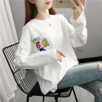 CACHE CACHE早春装韩版ins新款设计感贴标长袖T恤女宽松春秋款上衣