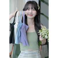 CACHE气质纯色时尚吊带2022春日系甜美简约时尚经典设计大方背心