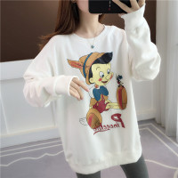 CACHE CACHE春装2022年新款韩版宽松卡通印花圆领卫衣女时尚春秋上衣女装