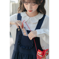 CACHE甜美娃娃领白衬衫女2022年春复古日系减龄百搭学院风时尚