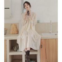 CACHE长袖仙女裙子2022春季新款超仙长款宽松显瘦温柔系气质