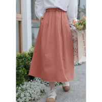 CACHE纯色经典半身裙2022春韩版学院风时尚休闲个性高腰设计百搭