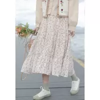 CACHE高腰显瘦碎花半身裙女2022年春小个子学院风森系洋气减龄中长