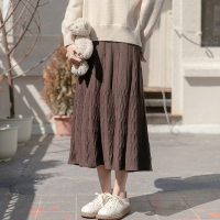 CACHE A字大摆裙女2022法式复古时尚洋气日高腰显瘦中长款半身裙