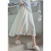CACHE仙女杏色网纱半身裙女2022年春季法式复古甜美减龄温柔风中长