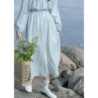 CACHE碎花半身裙2022年春精致淡淡小花复古百搭小个子文艺淑女气质