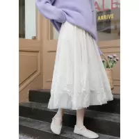 CACHE网纱蕾丝半身裙仙女高腰显瘦2022年春超仙甜美日系小个子