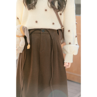 CACHE日系学院风压褶半身裙女2022年法式复古小个子高腰显瘦百搭