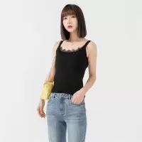 CACHE CACHE夏季韩系蕾丝花边针织打底衫基础吊带显瘦女式背心