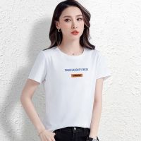 CACHE CACHE夏季纯棉字母印花短袖女2022年新款韩版ins潮流T恤