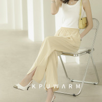 CACHE西装裤女坠高腰坠感垂感拖地外穿小个子休闲直筒裤夏季长裤