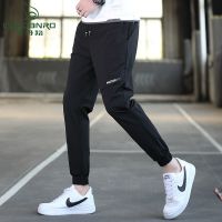 卡丹路男士九分裤韩版束脚修身休闲裤运动冰丝长裤男夏季小脚裤子