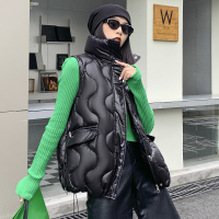 卡丹路反季2022新款冬季女士马甲棉衣棉服外套轻薄面料无袖马夹