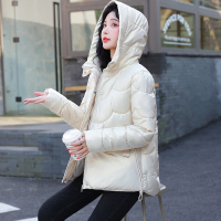 卡丹路免洗亮面羽绒棉衣女士短款冬季新款韩版宽松大码棉袄外套潮