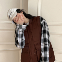 卡丹路马甲女装2022新款冬季韩版宽松羽绒棉马夹背心坎肩外穿外套