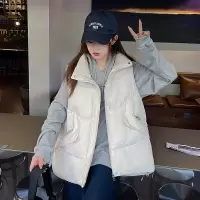 卡丹路2022年潮流时尚羽绒背心棉马甲外套女设计感小众高级