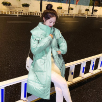 卡丹路中长款女装2022新款韩版冬季棉服棉袄轻奢连帽棉衣纯色外套
