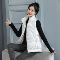 卡丹路亮面免洗马甲女韩版宽松加厚马夹2022秋冬短款坎肩背心外套