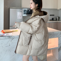 卡丹路中长款女冬季2022年新款潮韩版宽松大码连帽加厚女装外套