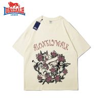 LONSDALE纯棉t恤短袖男潮牌夏大码印花宽松薄款半袖上衣服夏装T恤