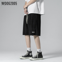 WOOG2005 休闲潮流短裤男直筒阔腿百搭过膝五分裤轻薄透气运动裤