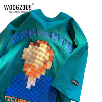 OOG2005不一样情侣t恤美式重磅vtg短袖男设计感小众无性别七分袖