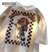 WOOG2005西海岸t恤美式hiphop短袖男夏季百搭情侣七分袖上衣