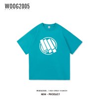 WOOG2005短袖男夏季t恤设计感小众男士纯棉体恤