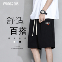 WOOG2005潮流印花运动短裤男士夏季薄款大码宽松休闲百搭五分裤