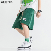 WOOG2005 短裤男夏季款潮流宽松大码休闲裤贴标高级感五分裤子