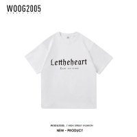 WOOG2005夏季新款男装宽松情侣装T恤男士短袖体恤潮流夏装纯棉ins