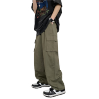 WOOG2005美式oversize裤子男小众设计感日系cityboy直筒工装裤男