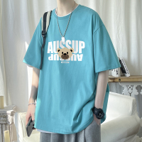 WOOG2005男友风t恤夏季新款美式ins潮牌宽松纯棉T恤上衣服短袖男