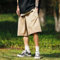 WOOG2005日系cityboy卡其色工装短裤男夏季薄款oversize六分裤子