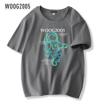 WOOG2005体恤港风时尚短袖t恤男夏季新款领航员印花半截袖ins潮流