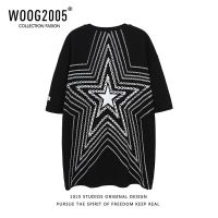 WOOG2005短袖男设计感小众oversize五角星1NRVUU