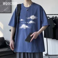 WOOG2005美式复古潮牌短袖ins潮流百搭宽松体恤青少年重磅t恤