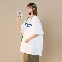 WOOG2005夏季潮牌中性风短袖男女宽松字母印花纯棉百搭ins情侣T恤