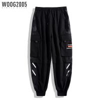 WOOG2005迷彩多口袋工装裤男士春季新款大码潮流潮牌宽松休闲裤子