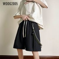 WOOG2005高街短裤男2022夏季新款小众五分裤衩宽松直筒工装短裤男