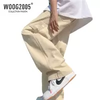 WOOG2005日系复古cityboy工装裤男宽松直筒裤